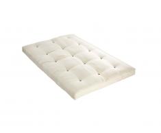 Futon 140 x 190 cm - 100% COTON - SHIVA de DREAMEA - Ecru