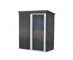 Abri de jardin en acier galvanisé gris BIRON - 1.1m²