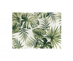 Tapis intérieur ou extérieur ethnique motifs feuilles PALMO - 200 x 290 cm - Vert