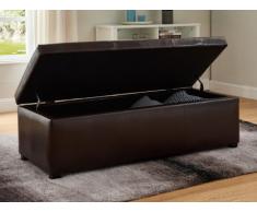 Banc coffre en simili ALVARO - Chocolat