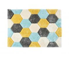 Tapis shaggy effet 3D TOMETTE - polyester - Multicolore - 160*230cm