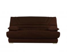 Canapé clic-clac en microfibre TULSA avec matelas BULTEX - Chocolat