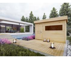 Sauna d'extérieur 4/6 places HERVOR - 2 pièces - L366 x P204 x H210 cm