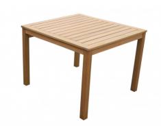 Table à manger de jardin CAPELLI en bois d'eucalyptus 85x85 cm