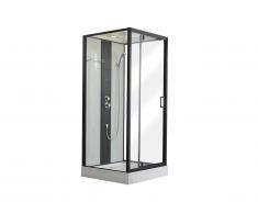 Cabine de douche hydromassante PRIMEA - 2 zones de jets de massage - L90 x P90 x H215 cm - pluie tropicale et douchette