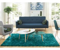Tapis shaggy effet 3D MAZE - polyester - Vert d'eau - 160*230cm