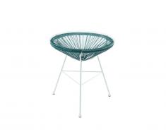 Table de jardin en fils de résine tressés - Vert sapin - ALIOS