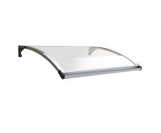 Auvent de porte en aluminium 120 x 100 cm courbé avec leds NEONED