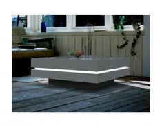 Table basse LYESS - MDF laqué - LEDs - Blanc