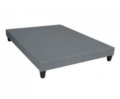 Sommier déco tapissier gris de DREAMEA - 140 x 190 cm