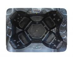 SPA 4 personnes LULA II noir nacré - 16 jets - l210 x L152 x H78 cm