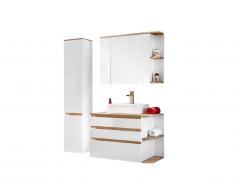 Ensemble ANIDA - meubles de salle de bain - bois et blanc