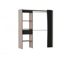Dressing extensible industriel KYLIAN - L114/168cm - Chêne et anthracite
