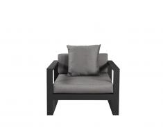 Fauteuil de jardin en aluminium - Anthracite - MOLOKAI