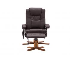 Fauteuil massant AUGUSTO en simili - Chocolat