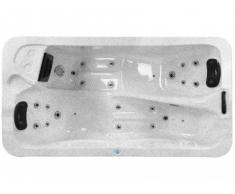 Spa 2 personnes - TAHITI - gris granité - 18 jets - L210 x P110 x l74 cm