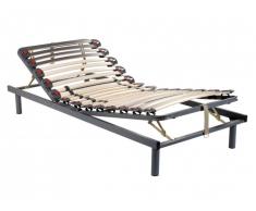 Sommier de relaxation manuel monté sur tenons, 3 plans de couchage, fermeté réglable par curseurs - 80 x 200 cm
