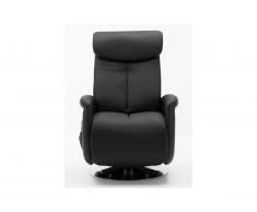 Fauteuil massant KOSTAS en simili - Noir