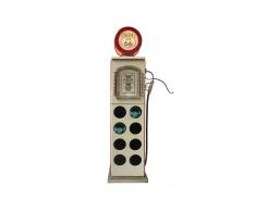 Porte-bouteilles avec lampe DRIVE-IN blanc - 8 bouteilles - H.112 cm