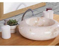 Vasque de salle de bain en marbre KOTAO - Couleur crème