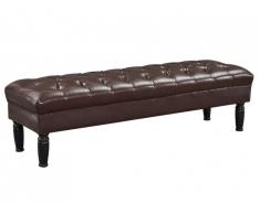 Banc RINALDO en simili - chocolat
