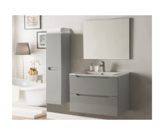 Ensemble STEFANIE - meubles de salle de bain - Laqué gris