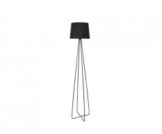 Lampadaire trépied style design COLORIAGE - métal et tissu - H. 153 cm - Noir