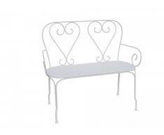 Banc de jardin en fer forgé GUERMANTES - blanc