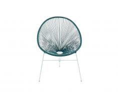 Chaise de jardin ALIOS II en fils de résine tressés - Vert sapin