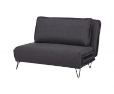 Canapé 2 places convertible en tissu LOOF - Anthracite