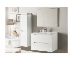 Ensemble STEFANIE - meubles de salle de bain - Laqué blanc