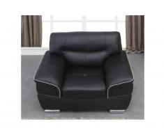 Fauteuil en cuir THIBAULT - Noir