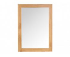 Miroir de salle de bain en bois teck TIKOVO - 50x70 cm - Naturel