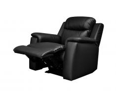 Fauteuil relax EVASION en cuir - Noir