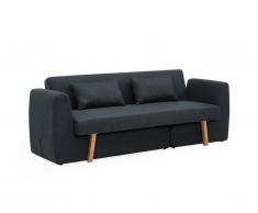 Canapé 3 places convertible et modulable en tissu SINIBA - Anthracite