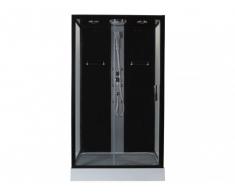 Cabine de douche hydromassante LAISSA - 6 jets de massage - pluie tropicale et douchette