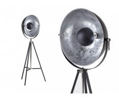 Lampadaire cinéma industriel MOVIE - H. 166 cm - Bicolore intérieur argenté extérieur noir de la marque INSIDE ART