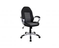 Fauteuil de bureau ATRAN - Simili - Noir & gris - Hauteur réglable
