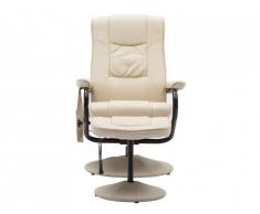 Fauteuil massant GABINO en simili - Ivoire