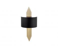 Applique en métal SANGARIUS - L. 22 x H. 75 cm - Noir et doré