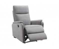 Fauteuil relax électrique en tissu ONESTI - Gris clair