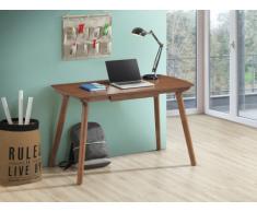 Bureau NOHAM - MDF plaqué hévéa - Coloris noyer