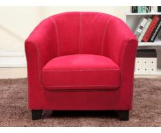Fauteuil cabriolet en microfibre ALATA - Rouge