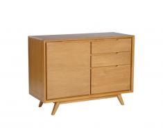 Buffet JAMBI - 1 porte & 3 tiroirs - Teck - Naturel