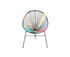 Chaise de jardin ALIOS II en fils de résine tressés - Multicolore II