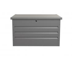 Coffre de rangement de jardin métal en acier galvanisé gris volume 295L TOMASO