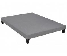 Sommier déco tapissier gris chiné de DREMEA - 140x190cm