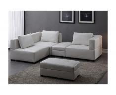 Canapé modulable 5/6 places en simili COLIN - Blanc