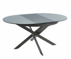 Table à manger extensible HIMI - Céramique et Métal - Gris