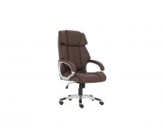 Fauteuil de bureau - Hauteur ajustable - Simili - Marron - SCORY